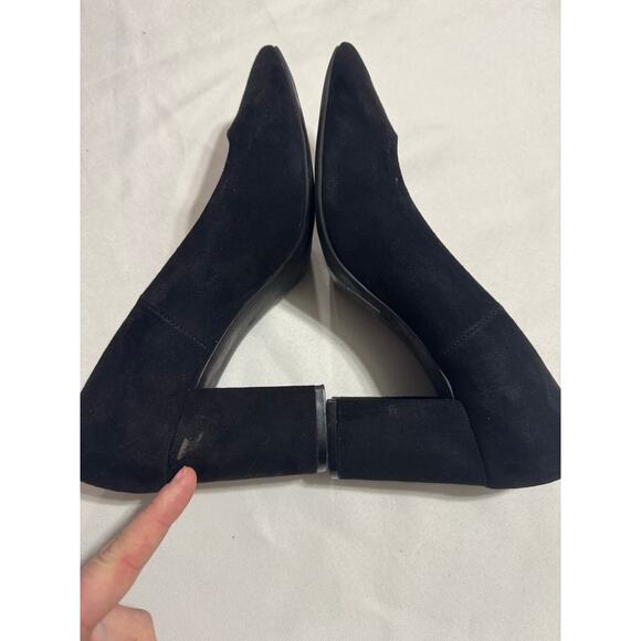 Black Suede Block Heel Pumps 8 | H&M | New With Imperfections - Picture 3 of 9
